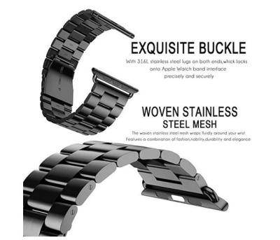 China Stainless steel metal strap alloy watch band women men for iphone apple i watch 3 4 5 6 se 38 40 42 44mm for sale