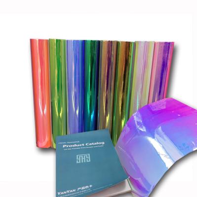 China Self Adhesive Glue On Self Adhesive Vinyl Rolls Cricut Craft DIY Cutter Rainbow Foil Holographic Sticker Back Customizable Laser Vinilo Graphics for sale