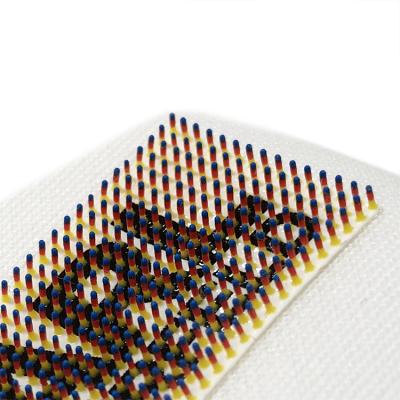 China Viable Wholesale Custom Hot Soft Press 3d Hair Brush Heat Transfer Label Art Stickers Iron On For Textile Clothes for sale