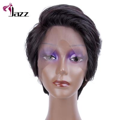 China Latest Pixie Curl Design 10a Grade Short Pixie Cut Human Hair Lace Wigs Brazilian Cuticle Aligned Raw Virgin Hair Pixie Cut Lace Front Wigs for sale