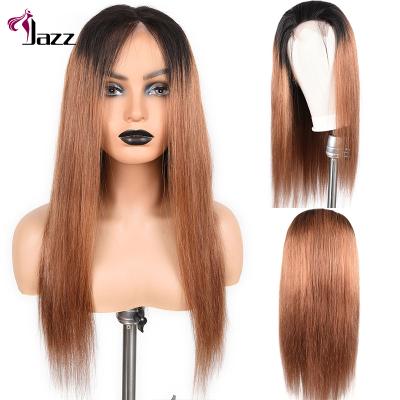 China Body Wave HD Transparent Pre Plucked Lace Front Hair Wig 4x4 1b30 Human Hair Lace Closure Wig 13x4 Ombre Colored #30 Lace Front Wig for sale