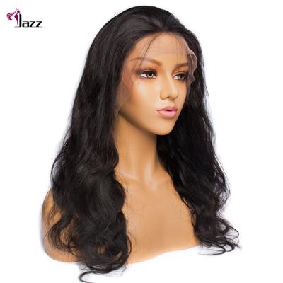 China Brazilian Body Wave Hair Pre Plucked Baby Virgin Natural Black Human Hair 180% Density Color 13*6 Lace Body Wave Hair Frontal Wigs for sale