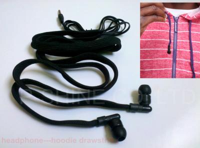 China Washable headphone factory/manufacturer woven tap earphone for garment waterproof for sale