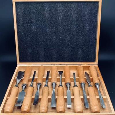 China Customized LOGO Good Quality Woodworking Carpenter Carving Tools 12pc Carving Chisel Set for sale