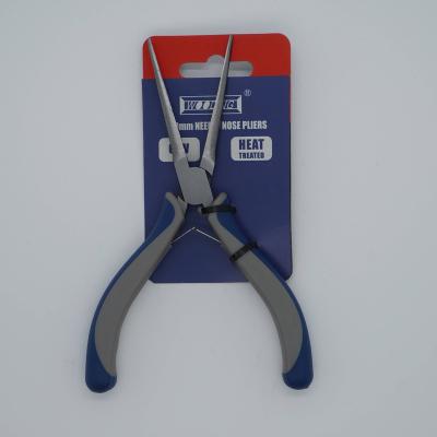 China Good Quality FUNCTIONAL MULTI LOGO Professional Customized Bent-Handled Mini Pliers 150mm Needle Nose Pliers for sale