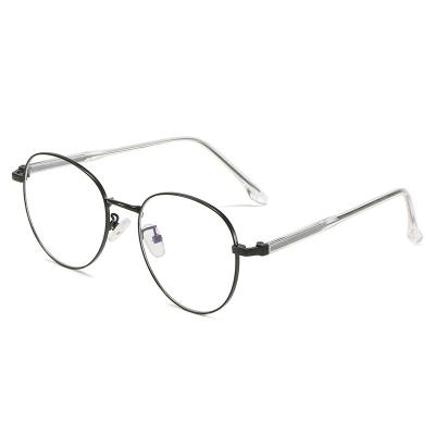 China New fashion metal round frame computer glass frame anti blue light eye glasses burst wholesale for men and women for sale