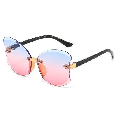 China Fashion Sunglasses BEST RATE UV400 CUSTOM LOGO Frameless Diamond Sunglasses Ocean Glasses Gradient Polygonal Lenses for sale