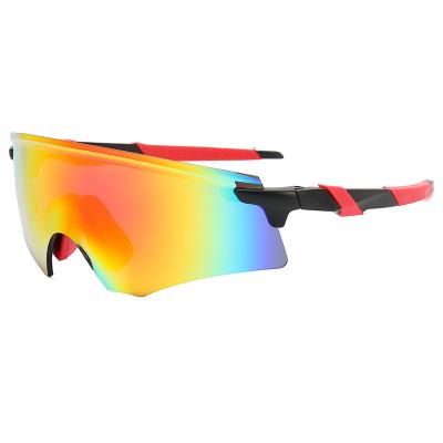 China Fashionable Eye Sight CUSTOM LOGO Outdoor Sports Glasses Rubber Nose Pad Mirror Glasses Fashion Big Frameless One-Piece Frame Sunglasses Real Cycling Glasses for sale