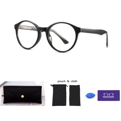 China New trend of light filter blue computer European and American round blue light frame spring rod anti retro glasses for men and women for sale