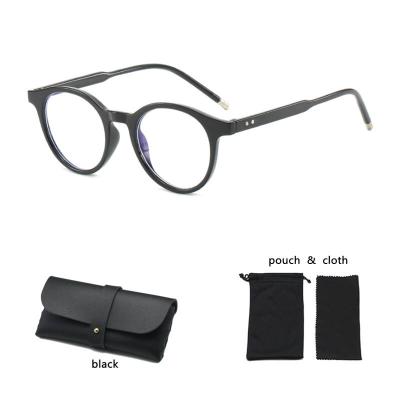 China Computer light filter flat glass trend new fashion trend round light blue computer glass frame anti glass for men and women for sale