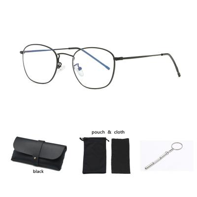 China New Arrival Computer Light Filter Black Alloy Frame Anti Light Portable Blue Leg Ultralight Blue Glass Half For Men And Women Wholesale for sale