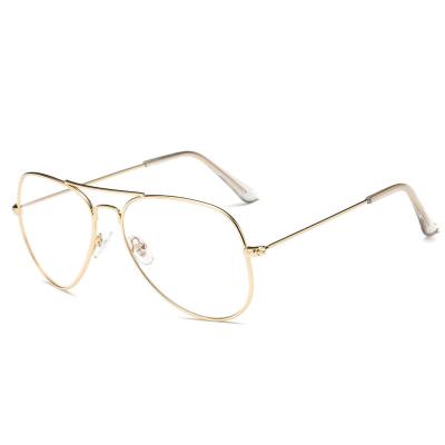 China 2021 European and American retro large frame glass metal luxury fashionable sunglasses for sale