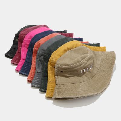 China New spring 2022 retro soft comfortable “OPPORTUNITY” letter washed fisherman hat for men and women outdoor sunshade bucket hat for sale