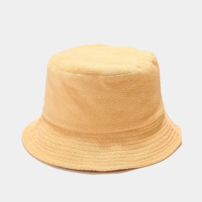 China New trend soft comfortable Japanese literary towel material smooth panel fisherman hats for men and women autumn and winter pure color bucket hat for sale