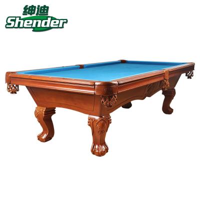 China Leather Pocket Shender Billiard Tables 7ft 8ft Tasteful Dining 9ft Billiard Table for sale