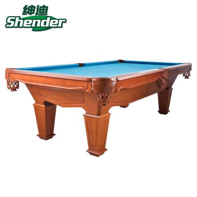 China Leather Pocket Shender Billiard Tables B58 7ft 8ft Tasteful Dining 9ft Billiard Table for sale