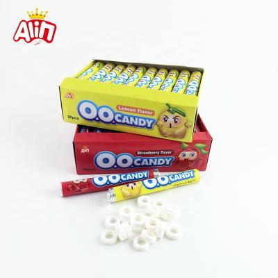 China OO Natural Candy Four-flavored Fruit Candy Lovely Soft And Sour Fizzy Hard Candy for sale