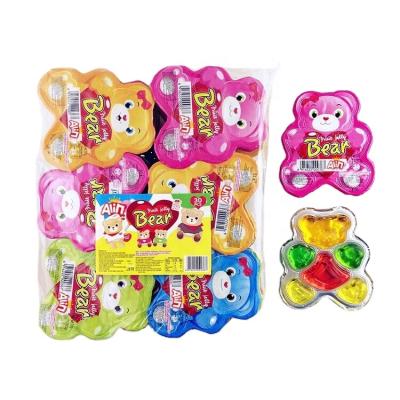 China Normal Cute Cartoon Bear Shape Mix Fruit Flavor Jelly Cup Pudding for sale