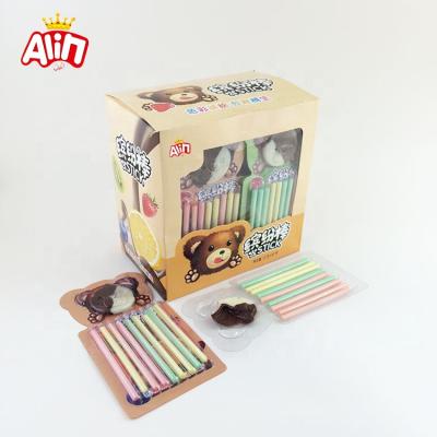 China Natural nice and lovely chocolate bear and colorful fruit cc stick for sale