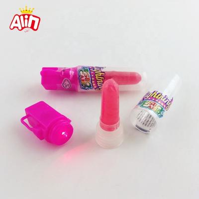 China Kids Natural Halal Toys Lighting Lipstick Shape Hard Candy for sale