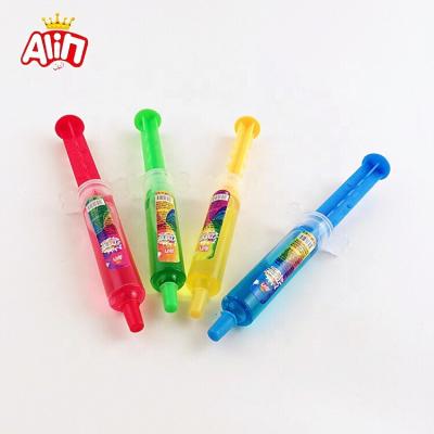 China PRESERVED fruity colorful transparent syringe container filling with delicious syrup for sale