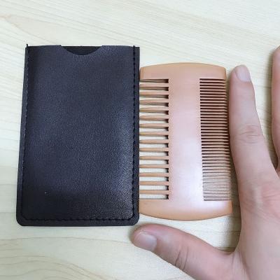 China HX03 Travel Lacquer Comb Tooth Comb Lettering Lettering Stereotyped Wooden Comb Wide Thick Wood Solid Wood for sale