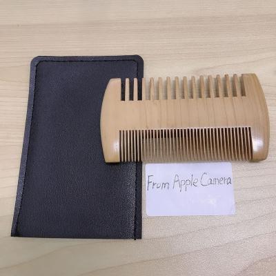 China HX08 Travel Beard Comb & Wooden Case, Double Action Fine & Coarse Teeth, Wooden Comb for sale