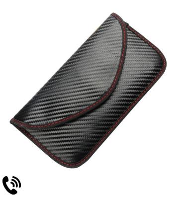 China signal stop RFID blocking anti electromagnetic carbon fiber pouch for sale