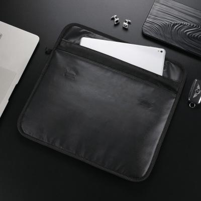 China emf shielding anti RFID anti spy PU laptop bag for sale