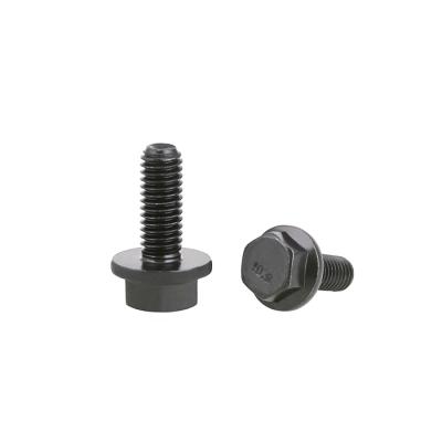 China Black Stainless Steel Hexagon Steel Bolts With Flange DIN M5 To M20 UNC UNF 1/4 5/16 3/8 7/16 1/2 9/16 5/8 3/4 7/8 Coarse End Pitch 1 inch for sale