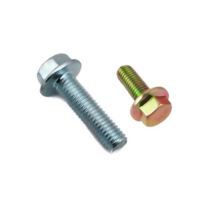 China Steel Galvanize Galvanized Steel Hex Flange Head Bolts ISO DIN M5 M6 M8 M10 M12 M14 M16 M20 1/4 To 1 Inch UNC UNF Custom for sale