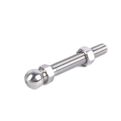 China Stainless Steel M6 M8 M10 M14 M12 M16 M20 Leveling Foot Bolt With Custom Ball Hex Nut Carbon Steel Swivel Galvanized Nickel for sale