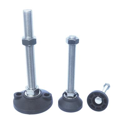 China Bolt Leveling Foot With Adjustable Size M6 M8 M10 M12 M14 M16 M18 M20 Bolt Nylon Base Diameter 40 50 60 80 100mm Pad Feet for sale