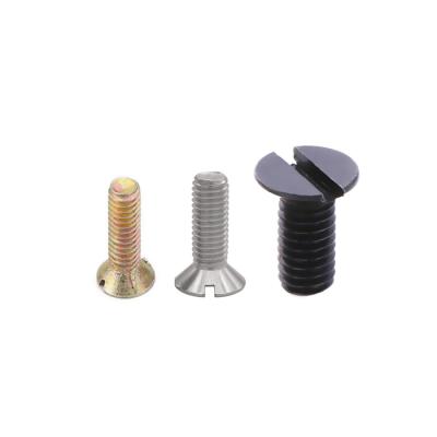 China food & Custom Beverage DIN ISO M1.6 To M10 UNC UNF 2# To 3/8 Inch Slot Cutter Head Machine Screw Bolt Flat Coarse Fine Pitch Thread for sale