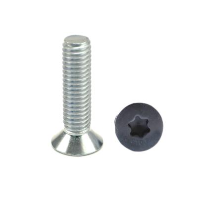 China M2 M2.5 M3 M3.5 M4 M5 M6 M8 M10 Machine Head Torx Socket Countersunk Galvanized Black Steel Flat M2 Anti Theft Custom Screws for sale