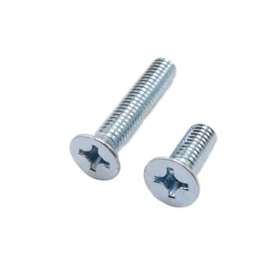 China food & Beverage Phillips Cross Driver Countersunk Head Screw M1 M1.2 M1.4 M1.6 M1.7 M2 M2.5 M3 M3.5 M4 M5 M6 M8 M10 Galvanized Steel for sale