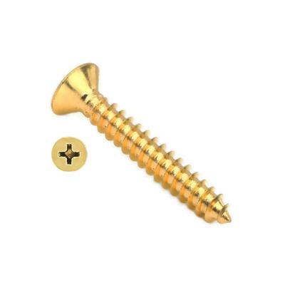 China food & Beverage Copper Phillips Cross Countersunk Brass Head Self Tapping Wood Electronic Screw M1.0 to 6.3mm #0 to 12# Customize for sale