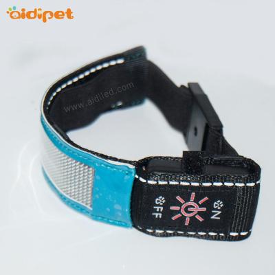 China App Controlled PU Display Leather Sport Led Armband APP Control Blue Tooth Connection Led Wristbands Running Armband For Phone for sale