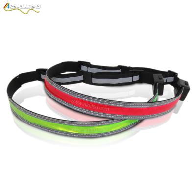 China Universal Led Light Up Sport Waist Belt With USB Rechargeable Battery Reflective Adjustable Belt For Cycling for sale