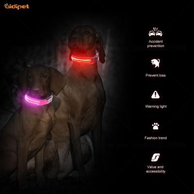 China Wholesale Reflective Glow Dog Collars Pet Products Dog Cat Led Light Dog Collar Pet CollarWith Led Lights for sale