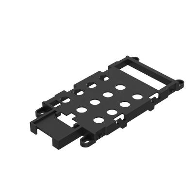 China Hard Flame Retardant Material For Plastic Injection Molding Parts ABS+PC Fixing Bracket Black Plastic Injection Mold Accessories for sale