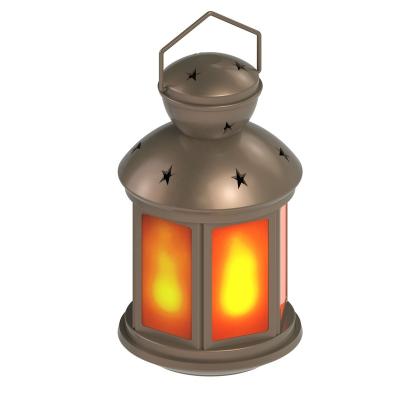 China Bronze 32LED Smart Home Decorative Christmas Smart Flame Lantern Chip Lantern Outdoor Camping Garden Camping Porcelain Wedding Wedding for sale