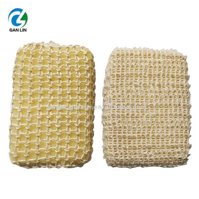 China EXFOLIATE Rectangular Solid Shape Exfoliating Soft Bath Bubble Hemp Sponge Loofah Bath Shower Blast for sale