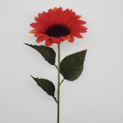 China Sun Plastic High Quality Single Flower Red Yellow White Flower For Holiday Decoration for sale