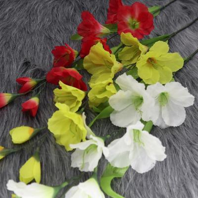 China Beautiful Gladiolus Silk Artificial Flower Colorful Artificial Bouquet Decoration For Daily for sale