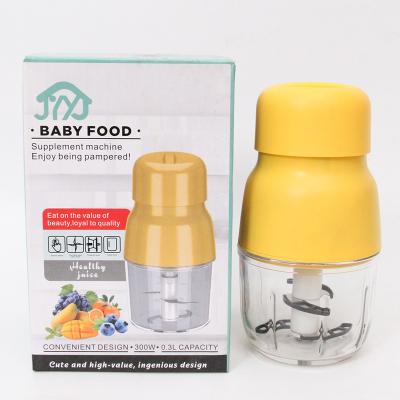 China Household 300ML Electric Complementary Food Glass Machine Baby Cleaver Cutter Vegetable Chopper for sale