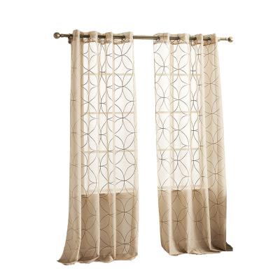 China Blackout source factory processing custom transparent gauze curtain finished products Dori copper embroidery window embroidery thread for sale