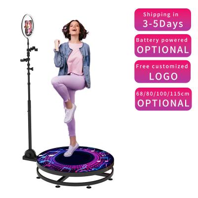 China Full body portable mini 360 photo booth led lights 40 inch with sliding for sale