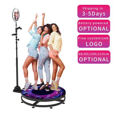 China Cheaper 360 photo booth slow motion portable 360 photo booth with glass bottom for sale