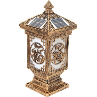 China Modern Contemporary Luxury European High Quality Solar Outdoor Solar Lights Wholesale Solar Garden Plant Lights Post IP65 Outdoor Solar Pillar Light for sale